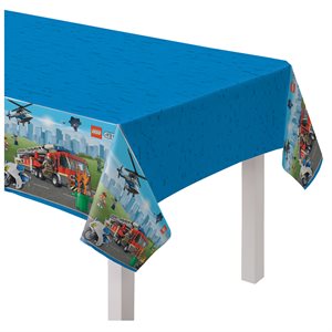 Lego City plastic table cover 54x96in