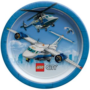 8 assiettes 7po Lego City