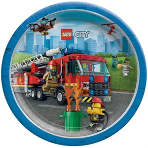 Lego City plates 9in 8pcs