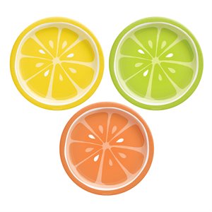 Tutti Frutti asst citrus slice plates 7in 8pcs