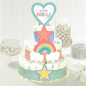 Gender neutral diaper cake kit
