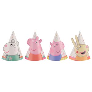 8 minis chapeaux de fête Peppa Pig fête confettis