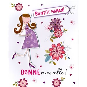 Giant greeting card "bientôt maman bonne nouvelle!"