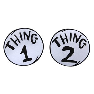 2 patchs thermocollants Thing 1 & Thing 2