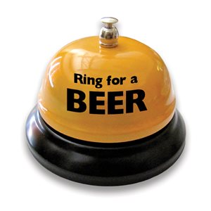 Cloche de table "ring for a beer"