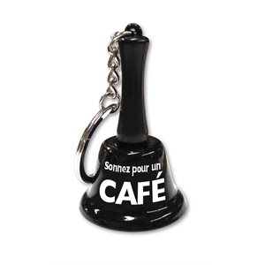 "Sonnez pour un café" keychain bell