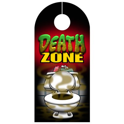 Affiche de porte "death zone"