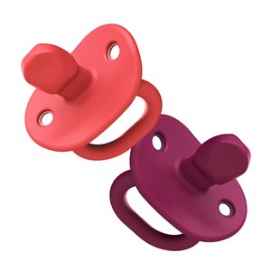 Boon Jewl pink silicone pacifiers 2pcs 3+ months without BPA or PVC