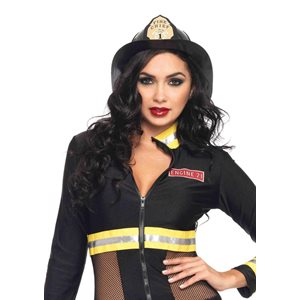 Black firefighter hat