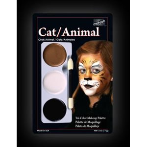 3 rondelles de maquillage gras 17g chat / animal