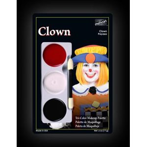 3 rondelles de maquillage gras 17g clown