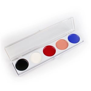 5 color clown makeup palette