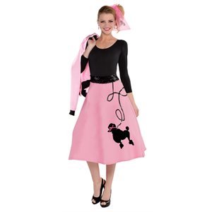 Adult 50's pink poodle skirt STD