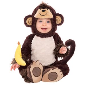 Baby monkey with banana costume