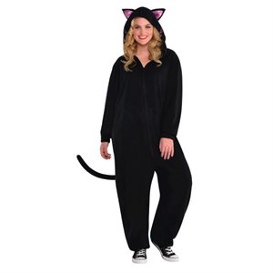 Adult black cat jumpsuit