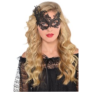 Black lace masquerade mask