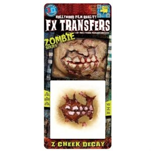 3D Tinsley Transfers zombie cheek decay