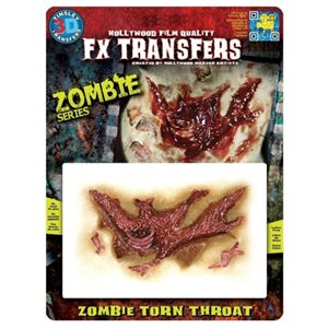 3D Tinsley Transfers zombie torn throat