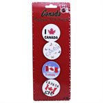 Canada round badges 4pcs