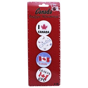 4 insignes ronds Canada