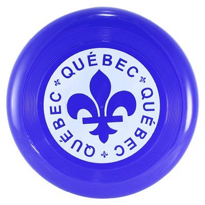 Quebec blue plastic frisbee 82g 9in