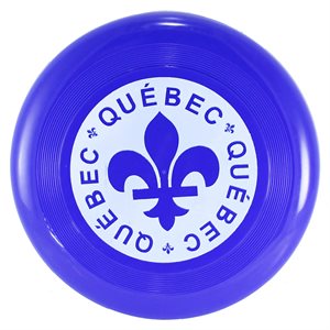 Frisbee plastique bleu Québec 82g 9po