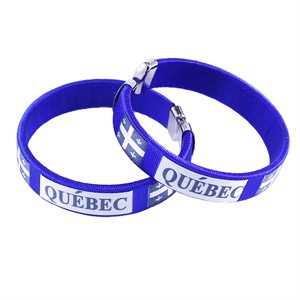 Bracelet Québec tissé bleu