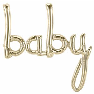 Gold "baby" foil balloon air only
