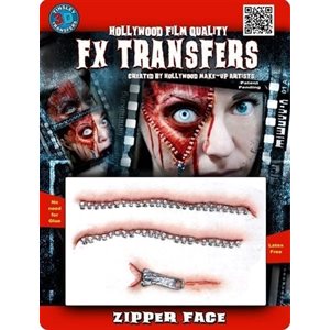 3D Tinsley Transfers zipper face
