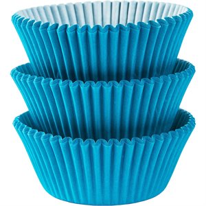 Caribbean blue cupcake cases 2in 75pcs