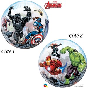 Ballon bulle clair Avengers & Panther Noire